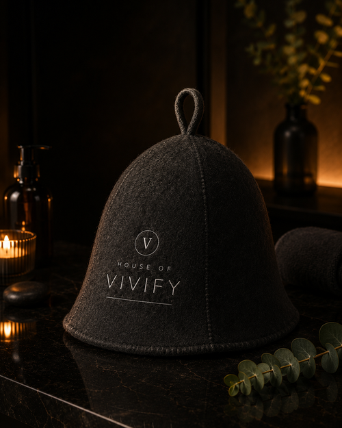 House of Vivify wool sauna hat